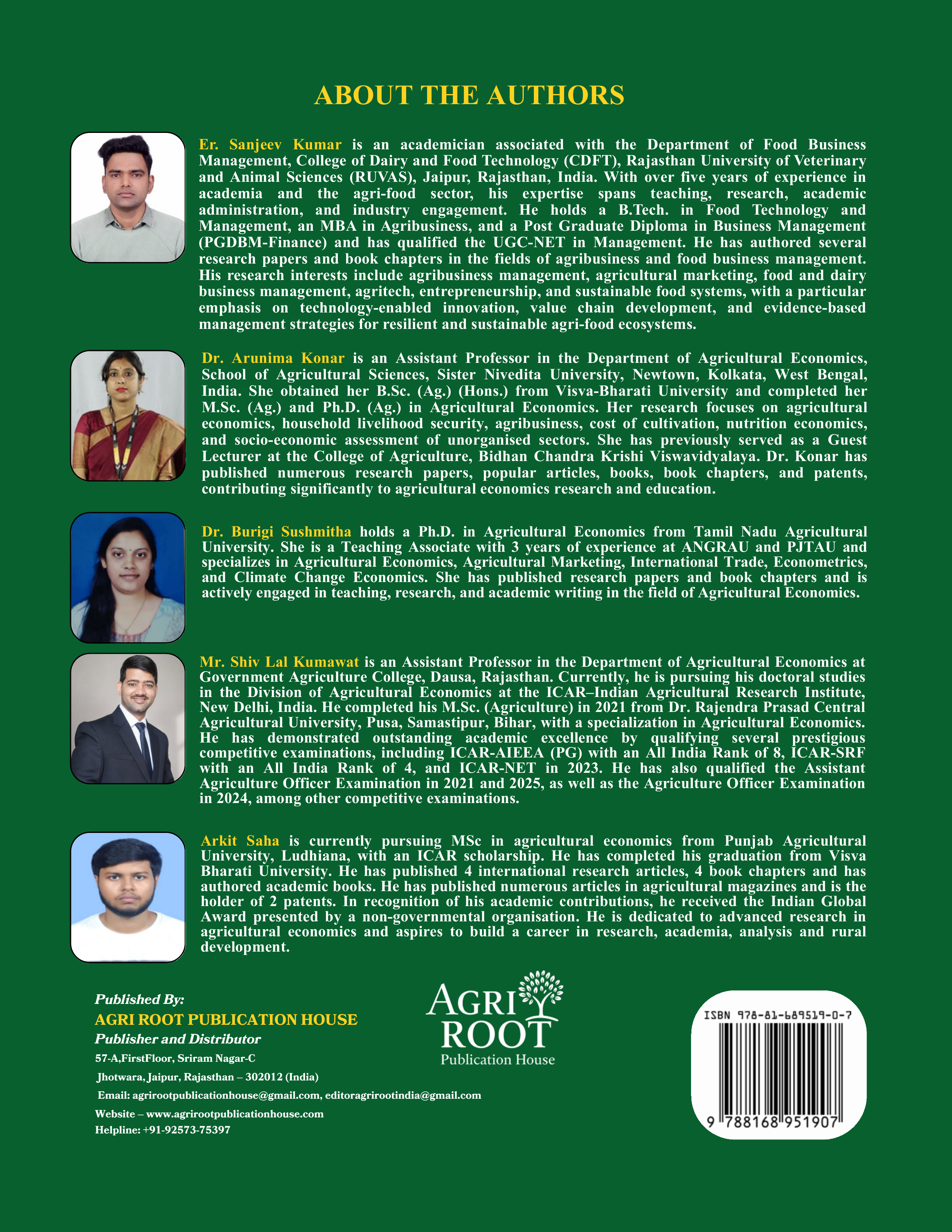 Back cover: Agricultural Marketing and Trade