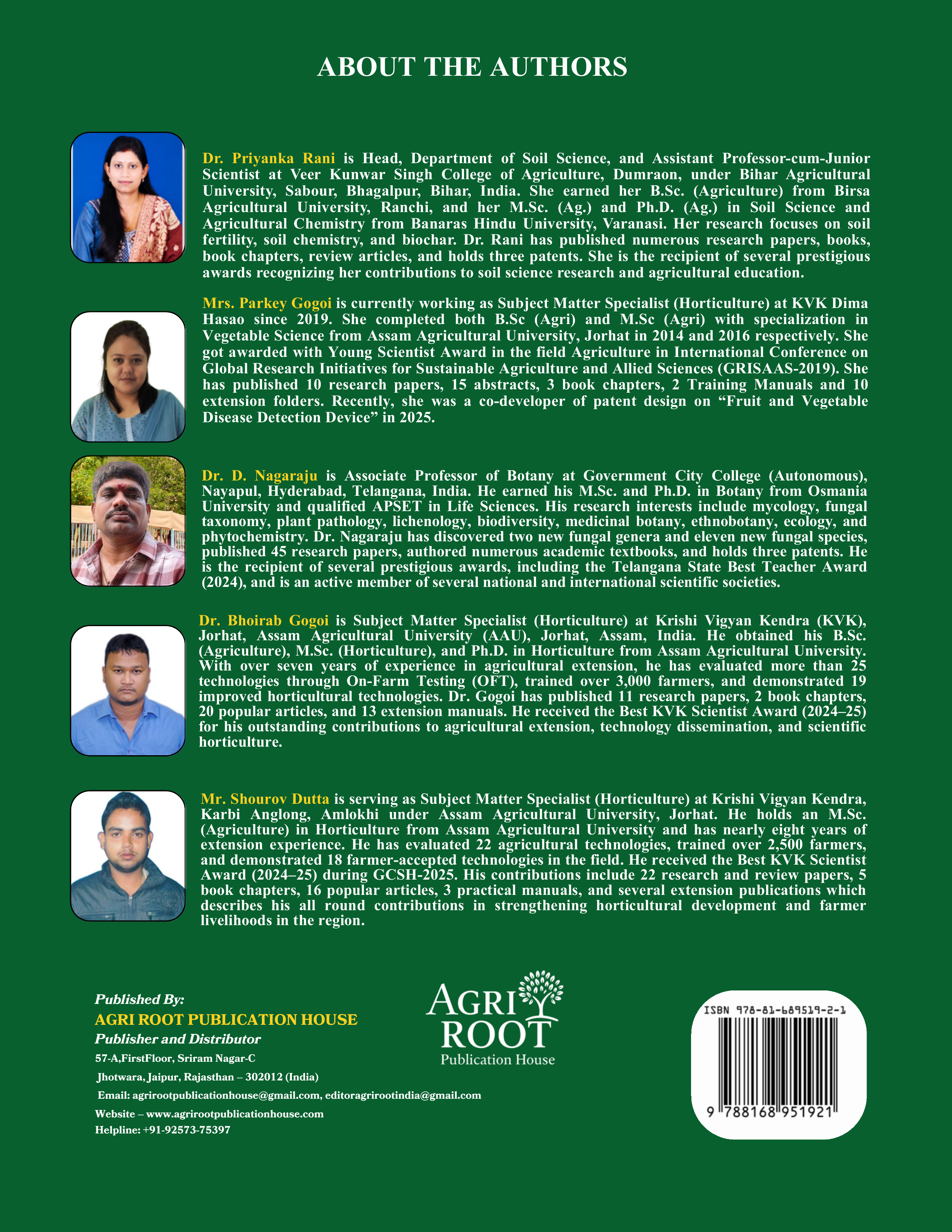 Back cover: Organic Farming: A Complete Guide to Eco-Friendly Cultivation