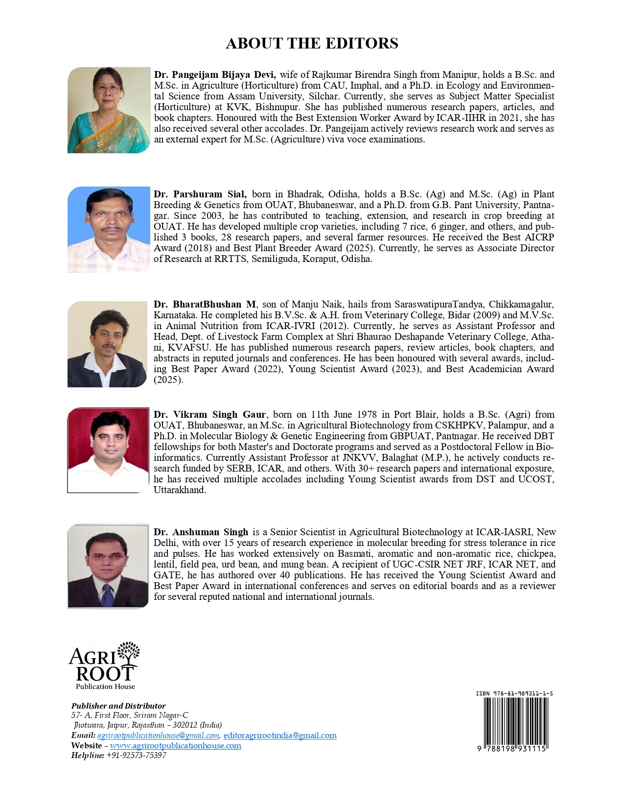 Back: Recent Advances in Agriculture