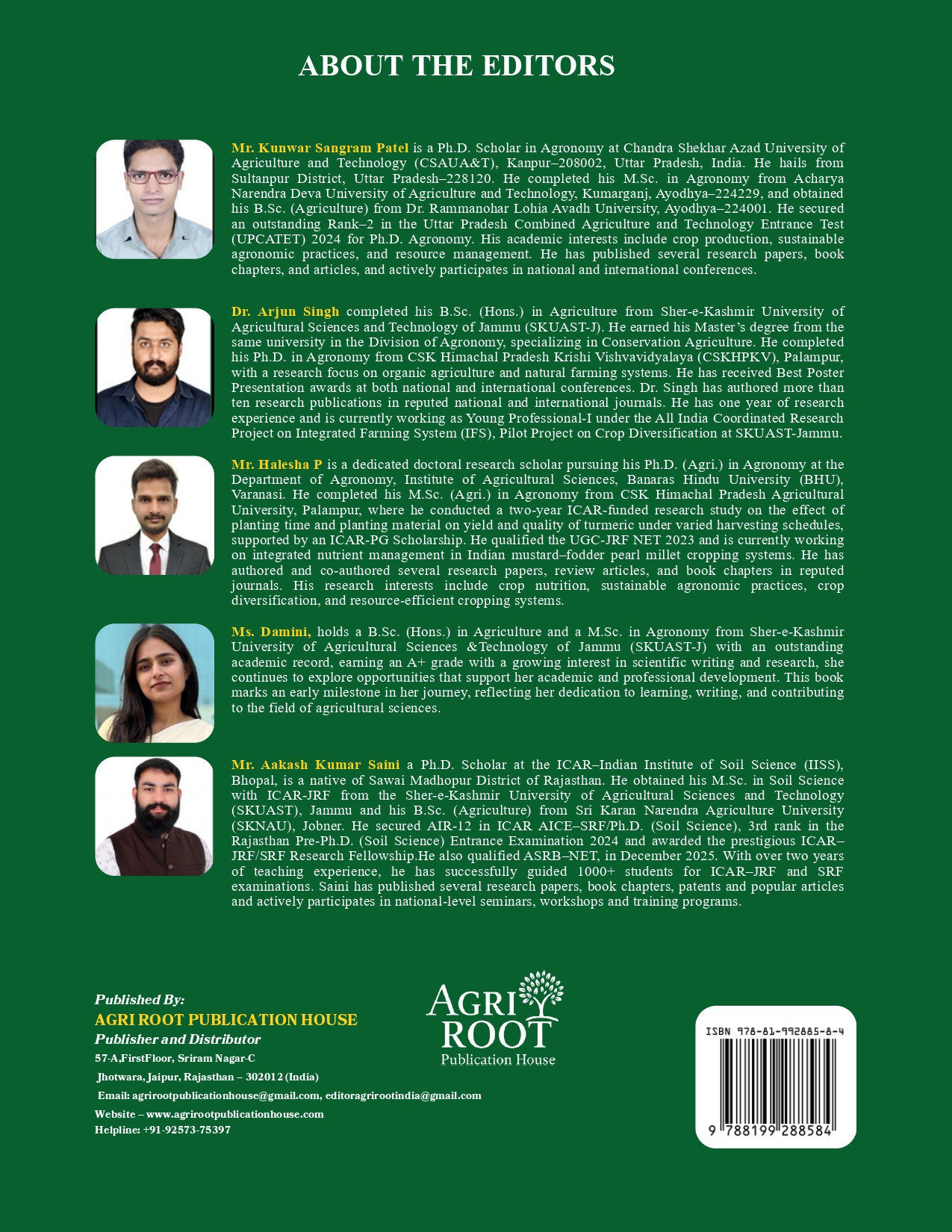 Back: Recent Advances in Agronomic Research